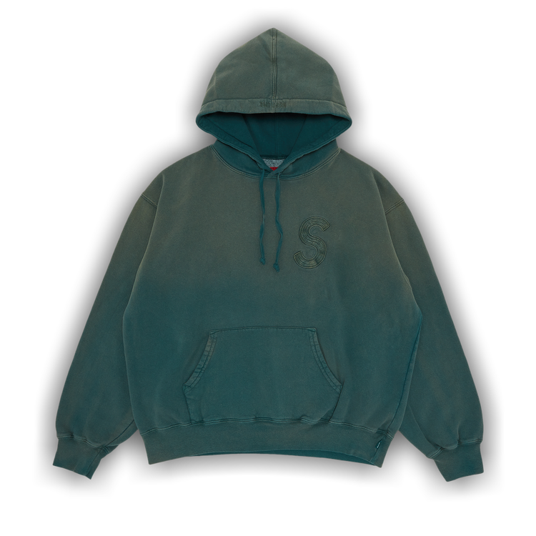 Supreme Overdyed S Logo Hooded Sweatshirt 'Teal' | GOAT