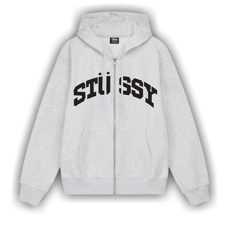 Buy Stussy Block Sport Zip Hoodie 'Ash Heather' - 1974910 ASH | GOAT