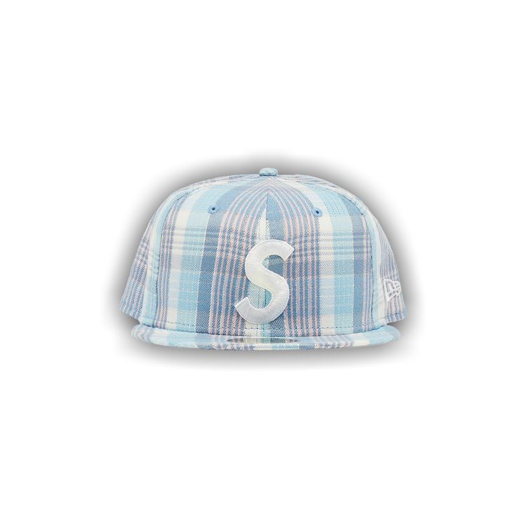 Buy Supreme Metallic Plaid S Logo New Era 'Light Blue' - SS23H39