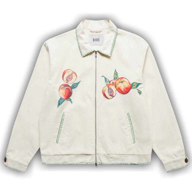 Buy Bode Georgia Peach Jacket 'White' - MROW000003 WHIT | GOAT