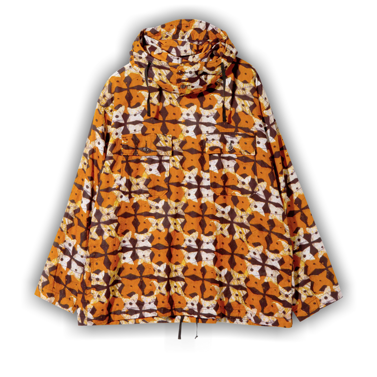 Buy Engineered Garments Cagoule Shirt 'Tan/Brown African Print