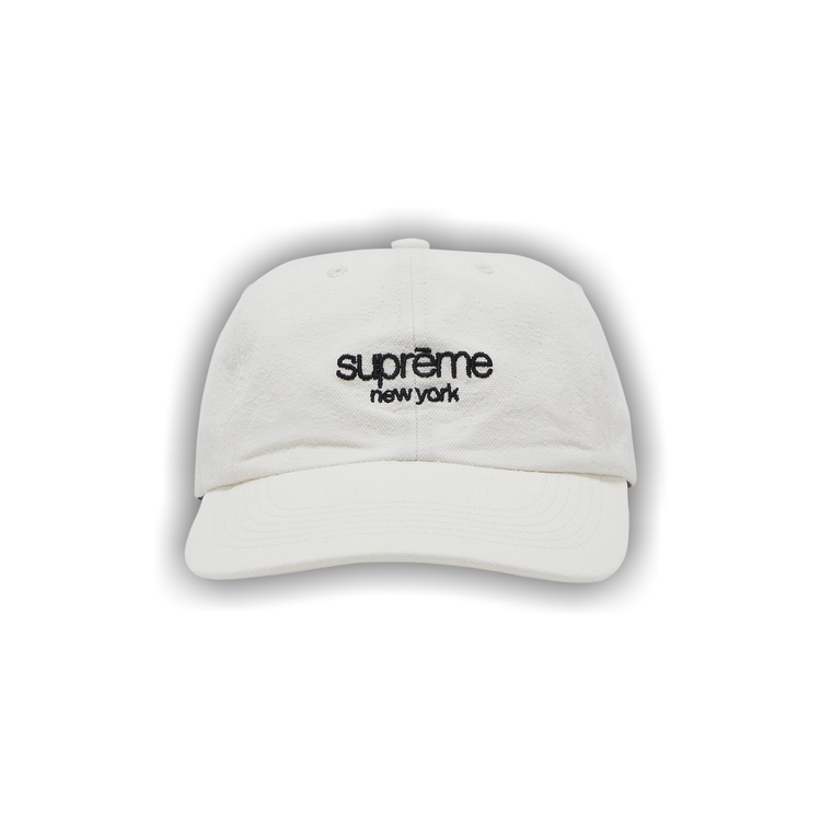 supreme classic logo 6-panel cap grey Supreme Classic Logo Air Mesh 6-Panel Black | Hype Clothinga