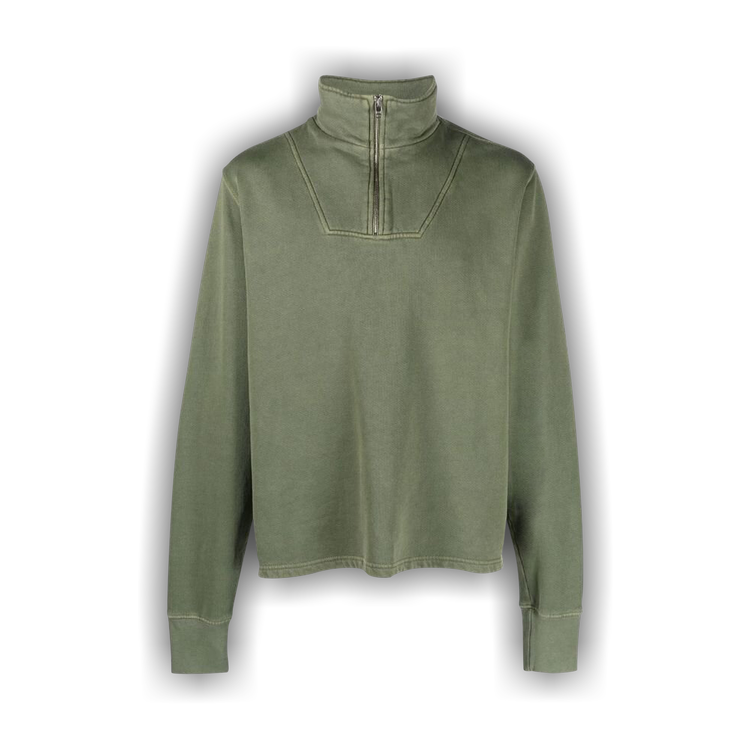 Buy Les Tien Half Zip Yacht Pullover 'Washed Spruce' - CF 1035 PD