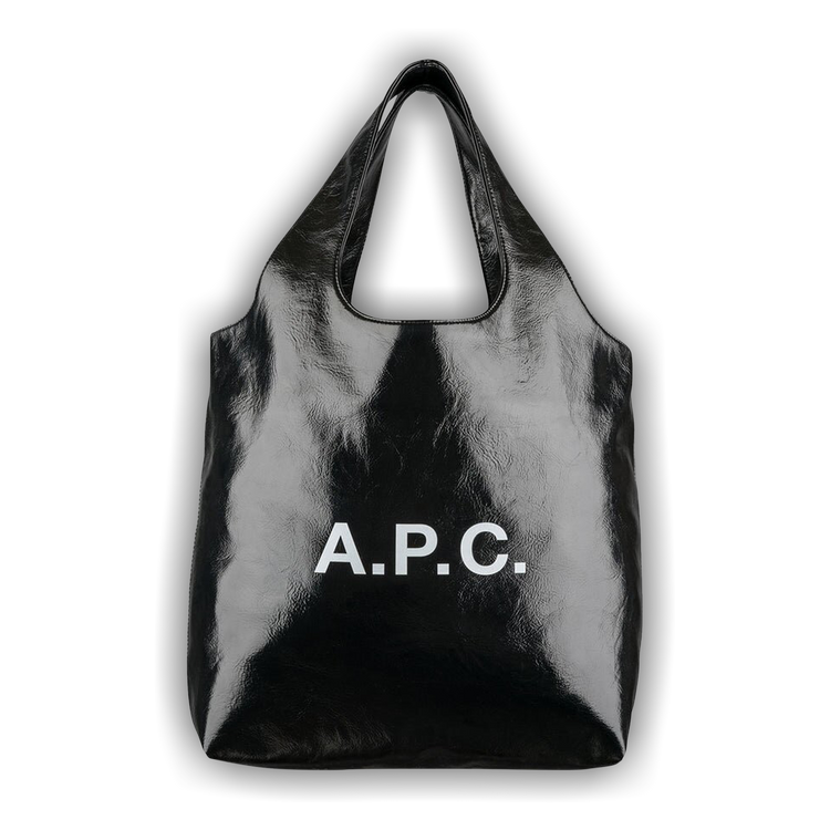 Buy A.P.C. Ninon Faux Leather Tote Bag 'Black' - PUAAT