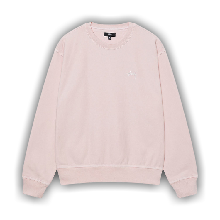 Buy Stussy Overdyed Stock Logo Crew 'Light Pink' - 118480 LIGH | GOAT