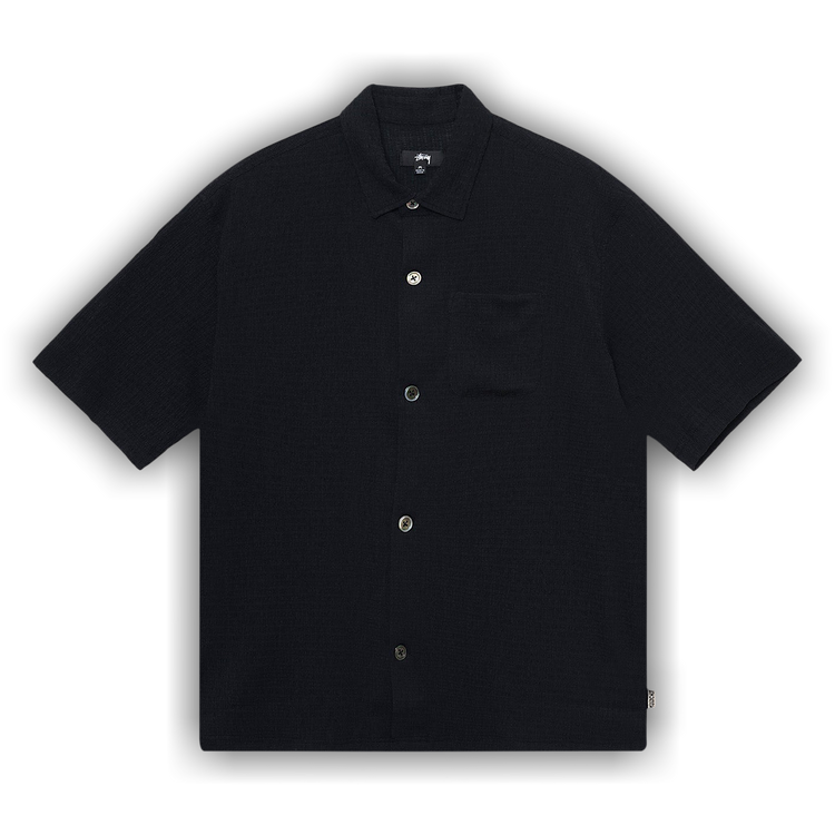 トップス STUSSY WRINKLY COTTON GAUZE SHIRT Stussy Wrinkly Cotton Gauze SS Shirt - Stripe | Garmentory