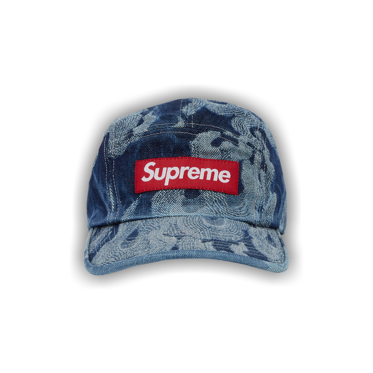 Buy Supreme Flames Jacquard Denim Camp Cap 'Washed Indigo
