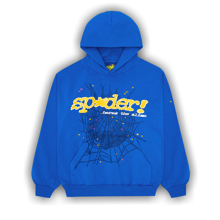 Sp5der Spider worldwide パーカ Sp5der Spider worldwide パーカー L ブルー