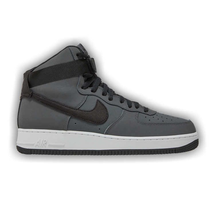 air force 1 high top grey and black