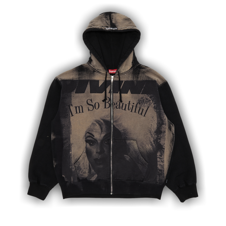 Buy Supreme Divine Zip Up Hooded Sweatshirt Black SS23SW71