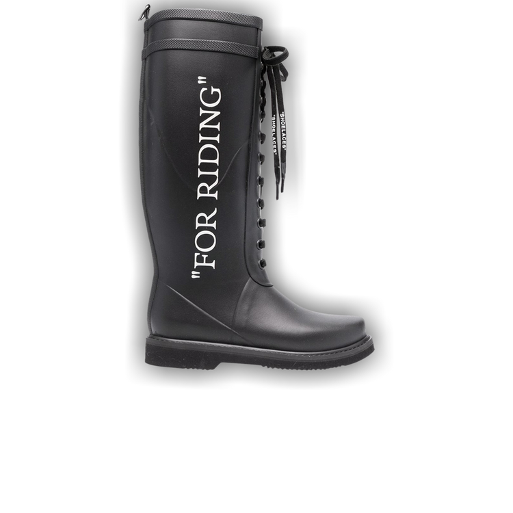 Buy Off White Wmns Rubber Boot For Riding Black