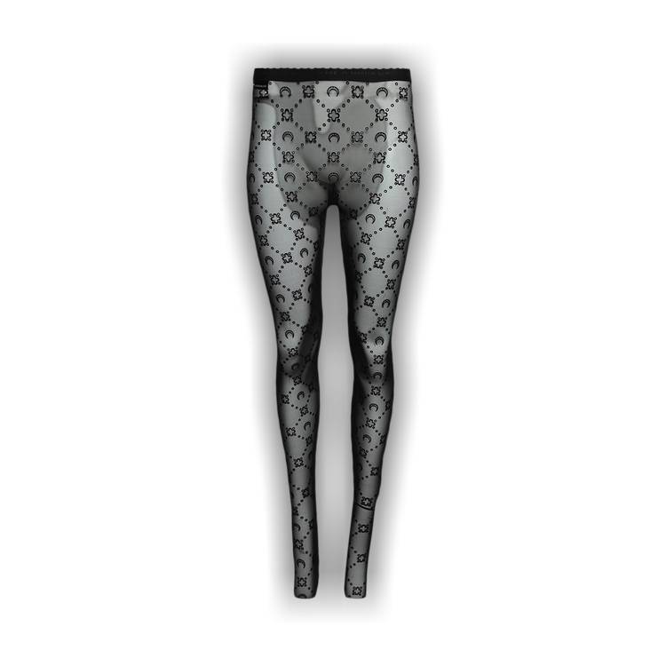 Marine Serre Moonogram Flocked Mesh Tights