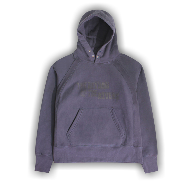 Buy Engineered Garments Printed Raglan Hoodie 'Navy