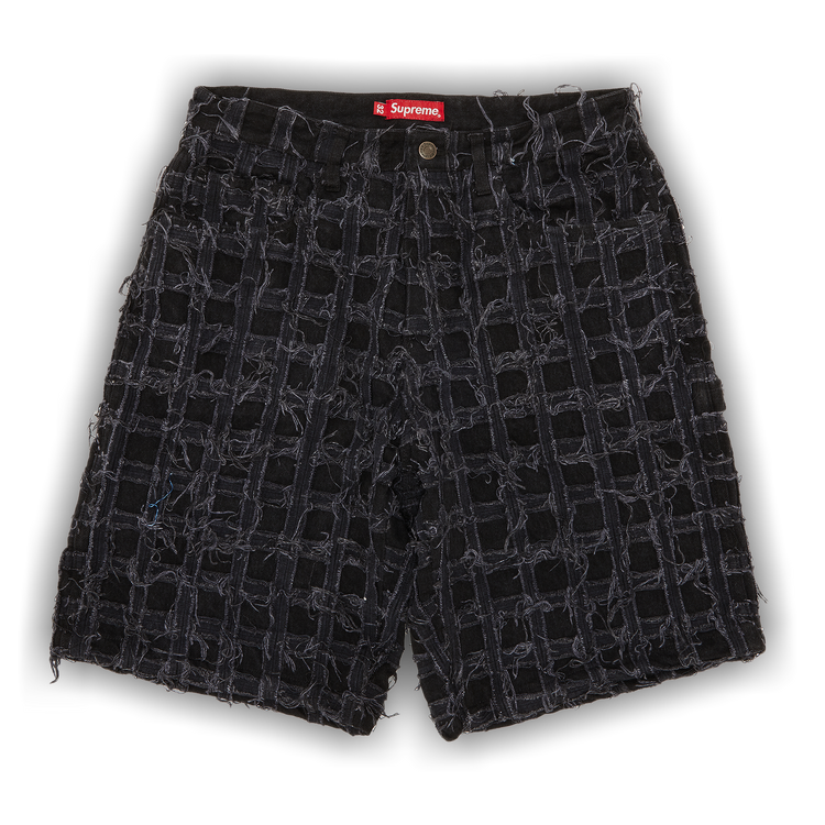 パンツ Supreme Frayed Patchwork Baggy Denim Buy Supreme Frayed Patchwork Baggy Denim Short 'Washed Black