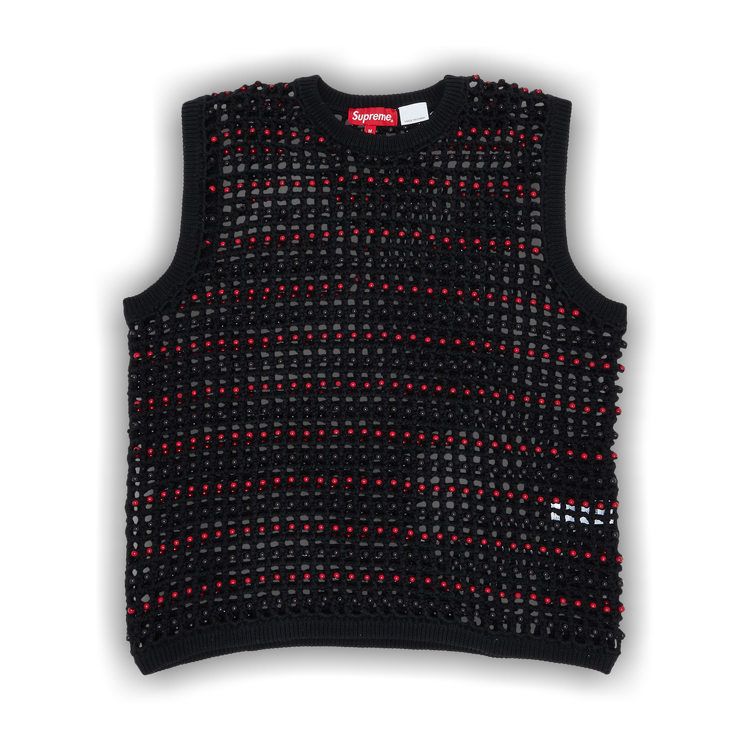 Buy Supreme Beaded Sweater Vest 'Black' - SS23SK19 BLACK 