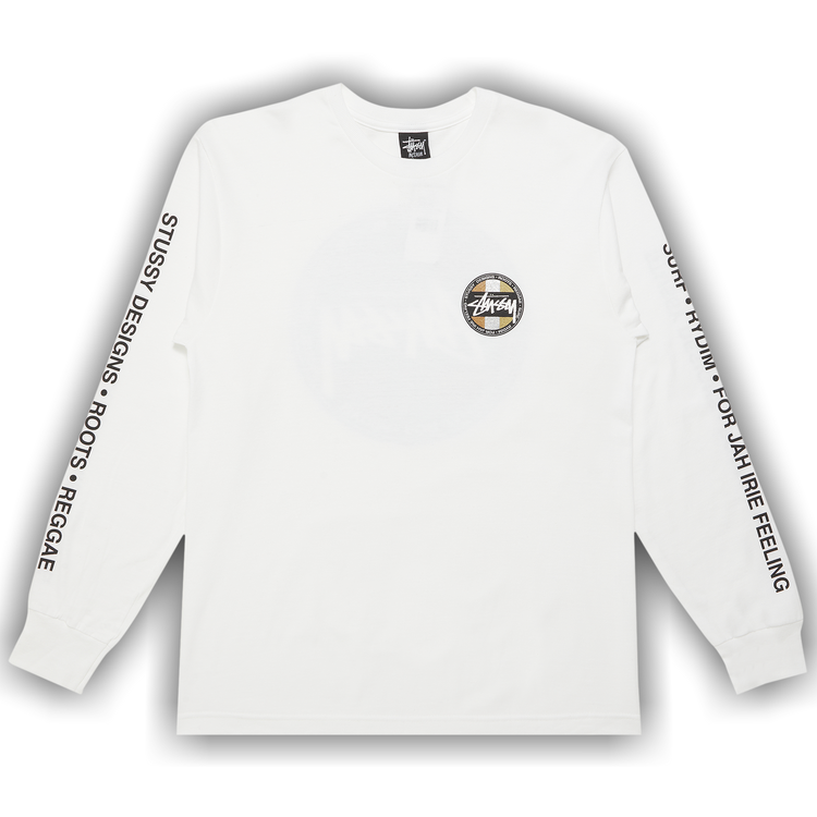 Buy Stussy Long-Sleeve Metallic Dot Tee 'White' - 1993662