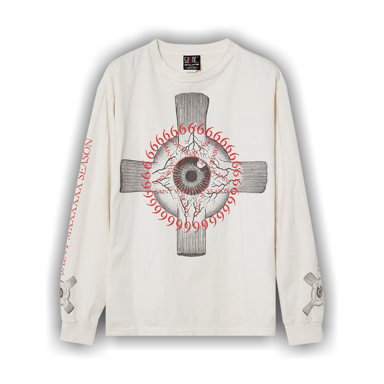 Buy Saint Michael Eyeball Long-Sleeve Tee 'White' - SM S23 0000