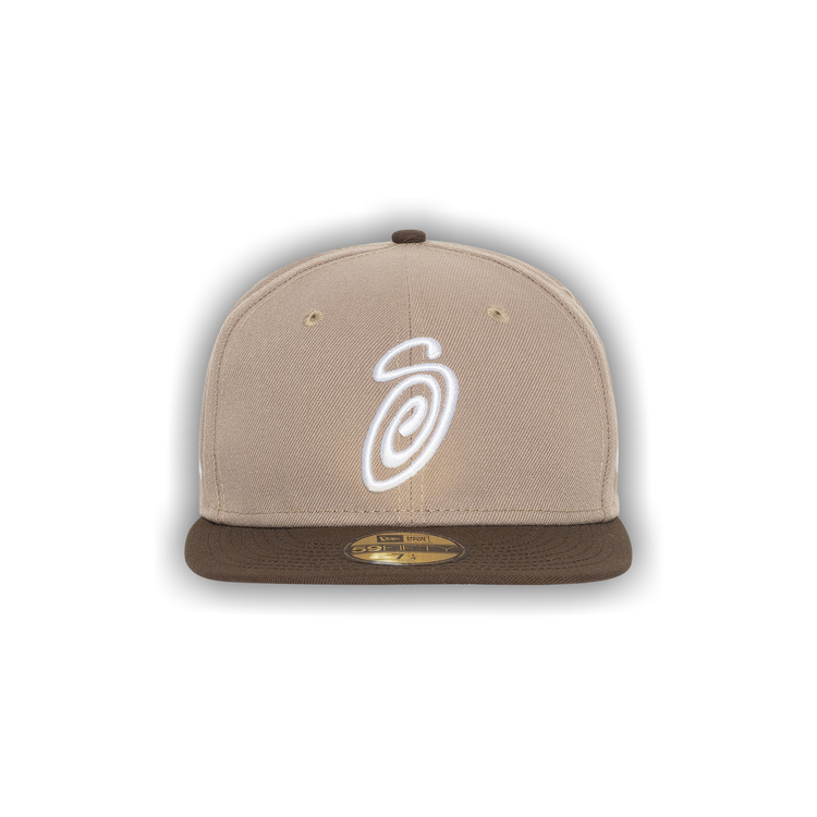 Buy Stussy Curly S 59Fifty New Era Cap 'Khaki/Brown