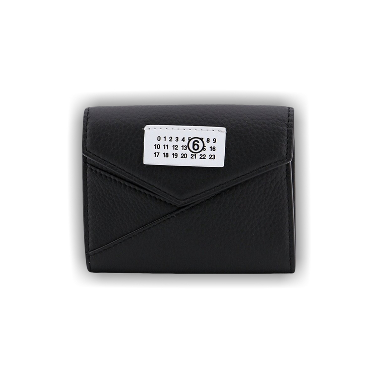 Maison 財布 BLACK MaisonMargiela黒 レザー 二つ折り財布