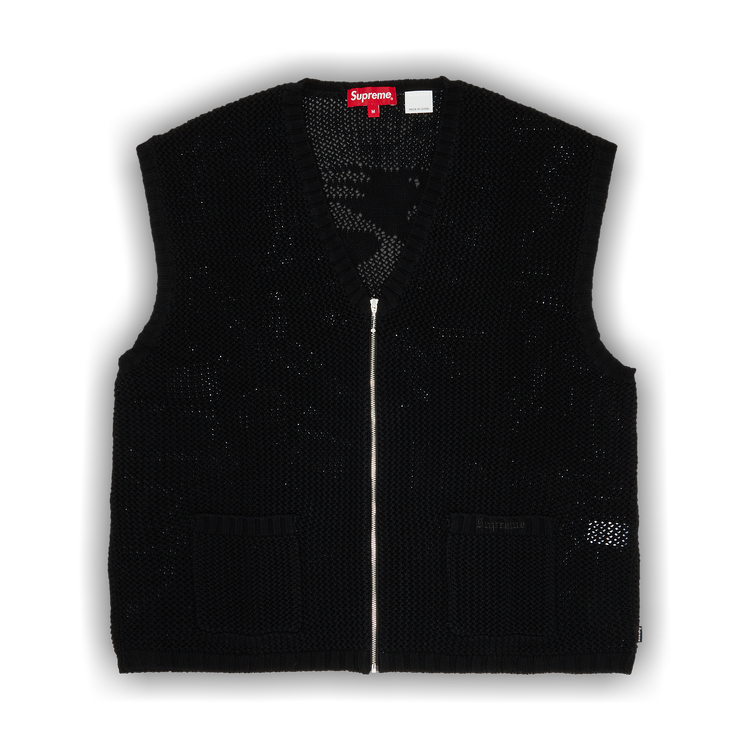Buy Supreme Dragon Zip Up Sweater Vest 'Black' - SS23SK21 BLACK | GOAT