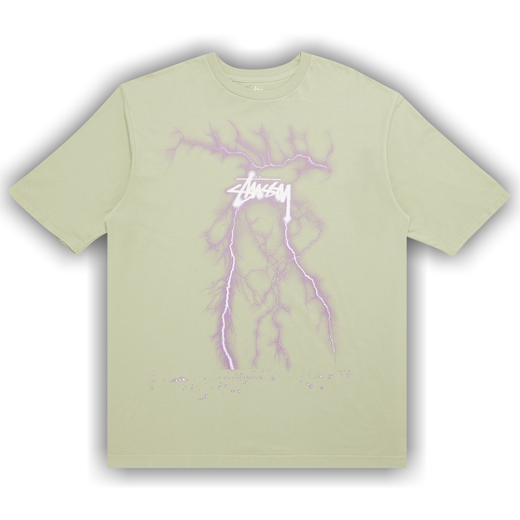 Buy Stussy Stock Lightning Tee 'Sage' - 0535 100000103SLT SAGE | GOAT