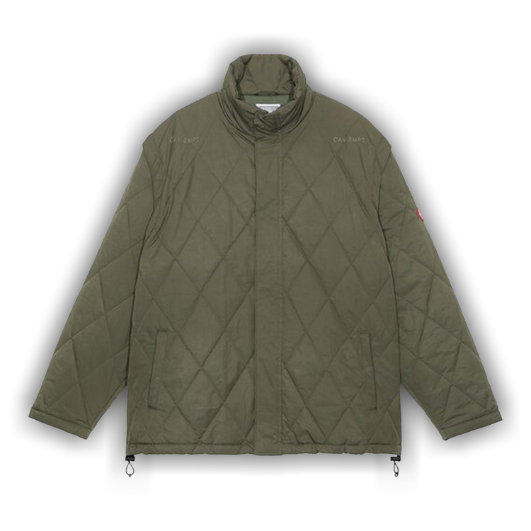 Buy Cav Empt Detach Sleeve Quilt Jacket 'Green' - CES23JK03 Buy Cav Empt Detach Sleeve Quilt Jacket 'Green' - CES23JK03