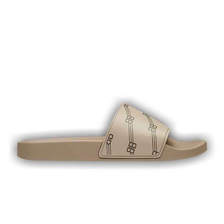 Buy Balenciaga Pool Slides 'BB Monogram - Brown' - 689031