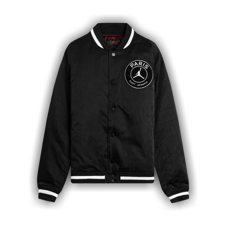 Buy Air Jordan x PSG Varsity Jacket 'Black/Bordeaux/Gold/White' - CK9665  010 | GOAT