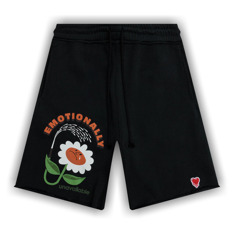 Buy Emotionally Unavailable Flower Sweatshorts 'Charcoal' - EU