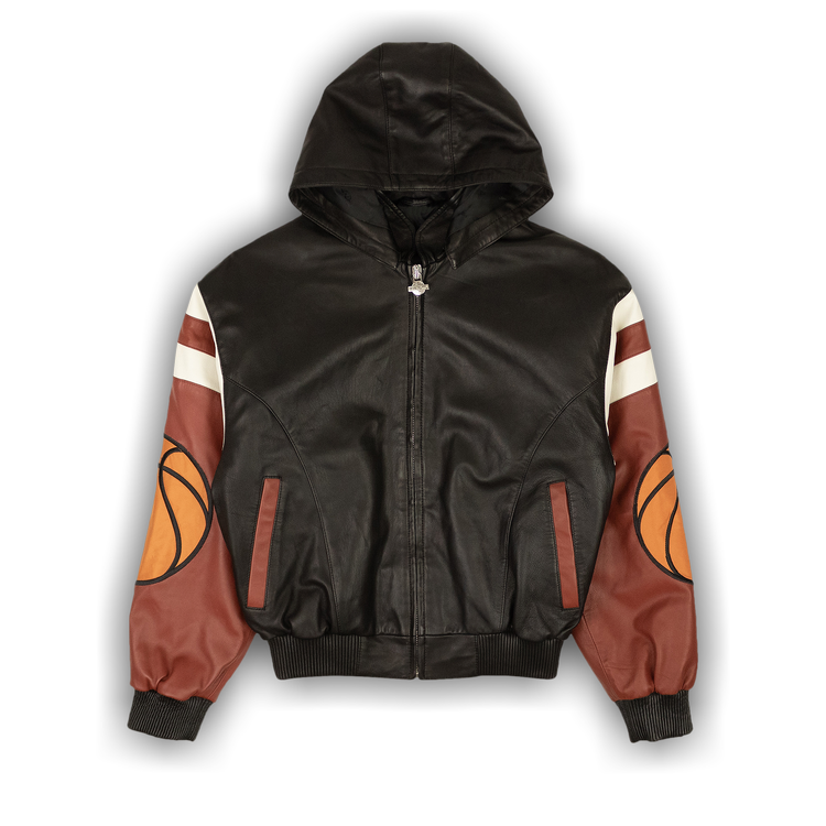 Buy Just Don New York Basketball Leather Jacket 'Black