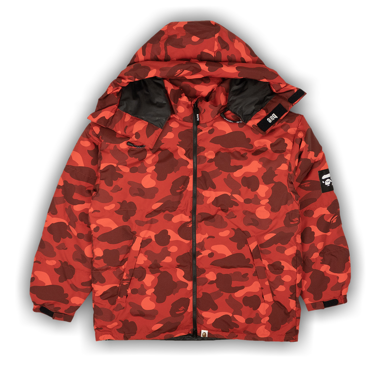 Size l BAPE Color Camo Relaxed Fit Down Jacket 'Red'