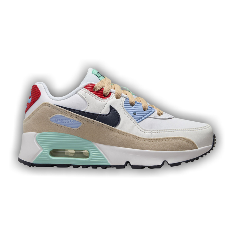 Nike Air Max 90 Leather 'White Blue Whisper' PS Size 1Y Shoes