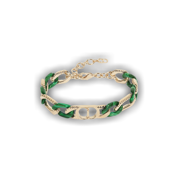 DIOR TEARS CHAIN LINK BRACELET/ゴールド&マラカイト/メンズ Buy Dior x Denim Tears Chain Link Bracelet 'Gold