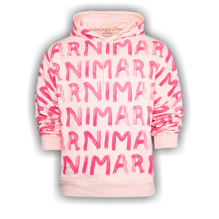 ★MARNI★ Logo Print Hood Pink FUMU0073P8USCU87L1C13 FUMU007 Marni logo-print Cotton Hoodie | Pink | FARFETCH