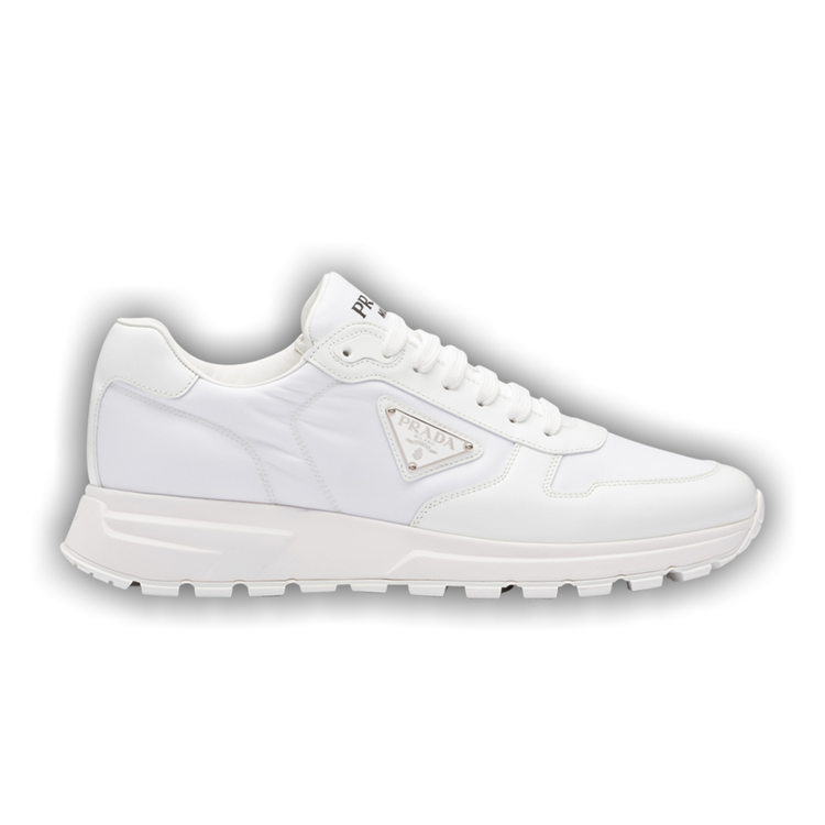 シンプルな【PRADA】Prax 01 スニーカー ホワイト レースアップ Prada - PRAX 01 low-top sneakers White - The Corner