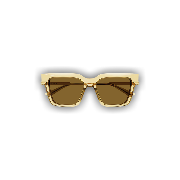 Buy Bottega Veneta Square Frame Sunglasses 'Yellow