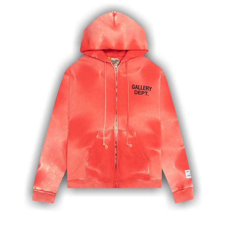 Buy Gallery Dept. Sunfaded English Zip Hoodie 'Red' - SFFZH