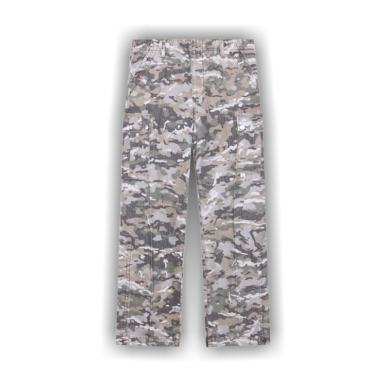 Buy Amiri M65 Camo Kick Flare Cargo Pants 'Green Camo