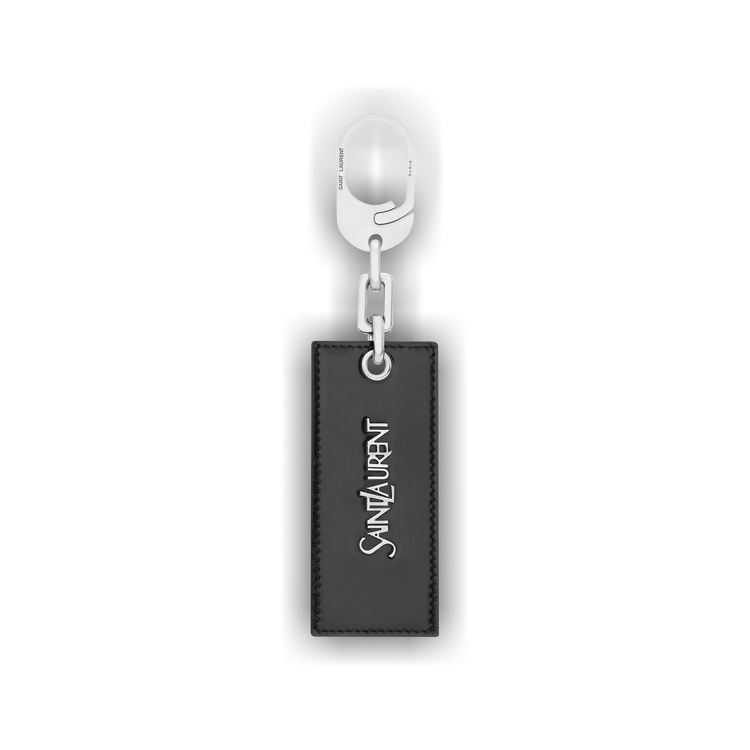 Saint laurent black logo pouch keychain 2025