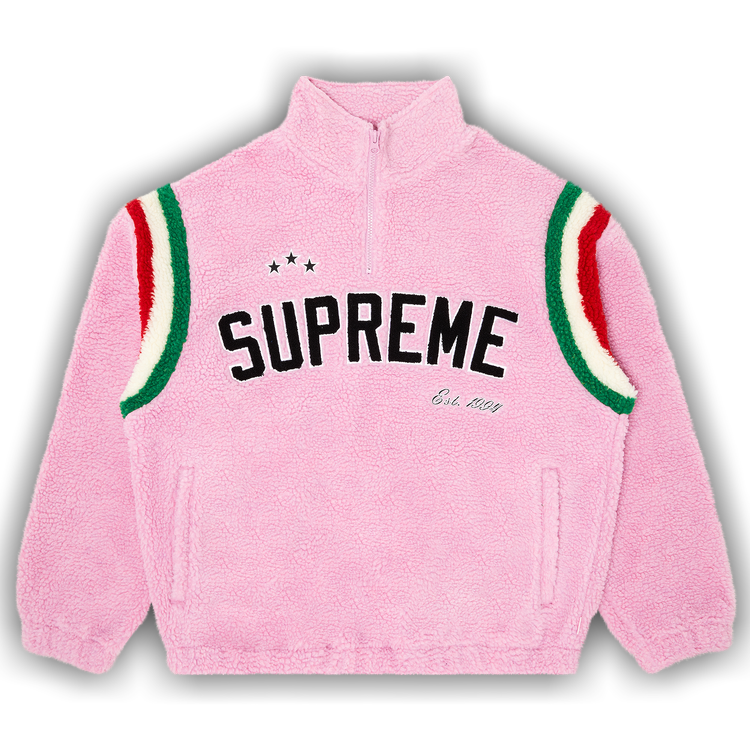 Supreme Arc Half Zip Fleece Pullover 'Pink'