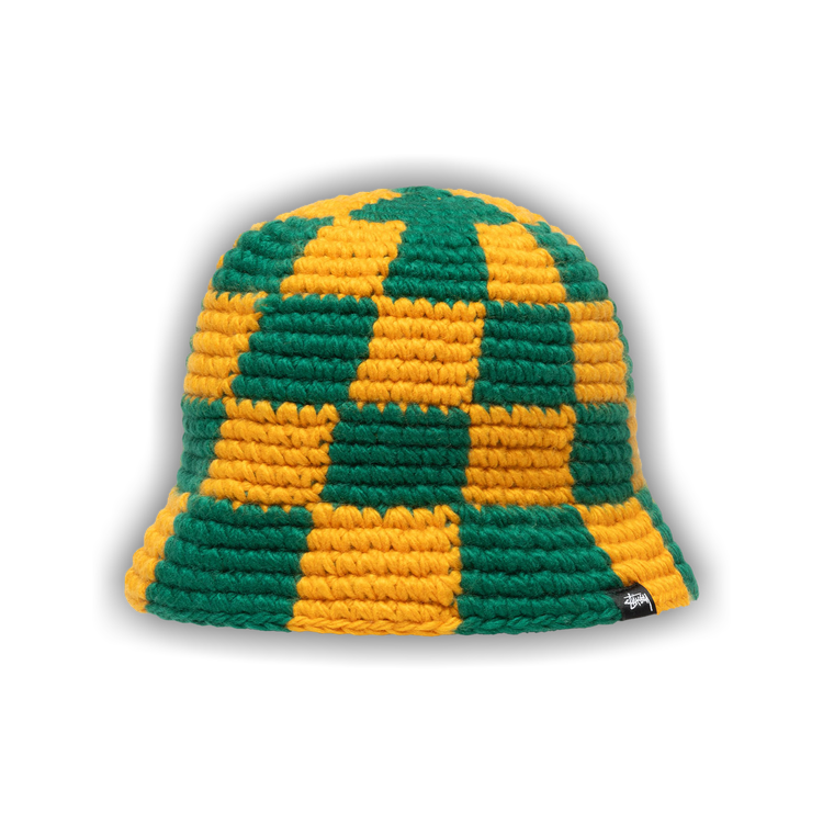 Buy Stussy Bucket Hat Checker Knit 'Evergreen' - 1321172 EVER 