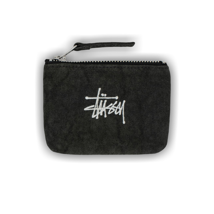 Buy Stussy Canvas Coin Pouch 'Washed Black' - 134256 WASH | GOAT