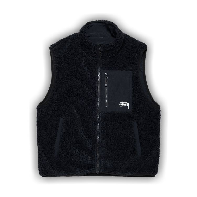 Buy Stussy Sherpa Reversible Vest 'Black' - 118528 BLAC | GOAT Buy Stussy Sherpa Reversible Vest 'Black' - 118528 BLAC | GOAT