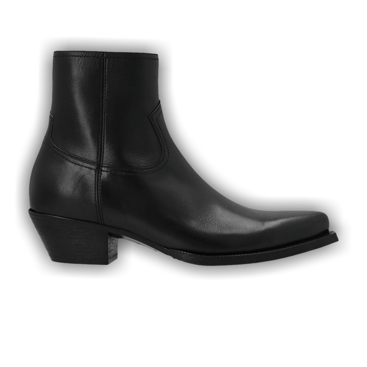 Saint Laurent Lukas Black Leather Zipper Boots Saint Laurent Men main image 4