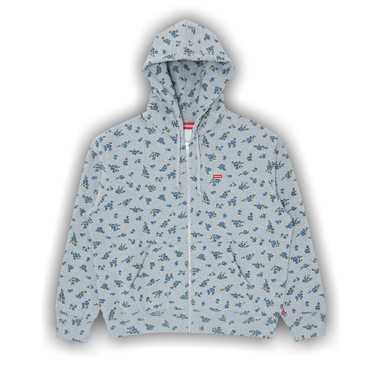 Buy Supreme Small Box Zip Up Hooded Sweatshirt 'Flowers' - FW23SW40 FLOWERS  | GOAT
