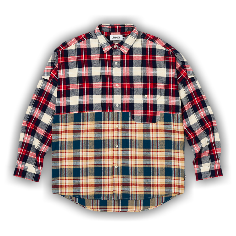 Palace Checkmate Drop Shoulder Shirt 'Red'