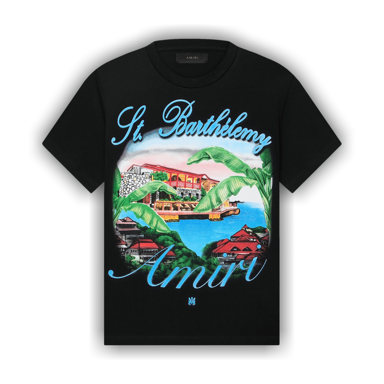 Amiri Eden Rock Tシャツ ホワイト トロピカルグラフィック Buy Amiri Eden Rock Airbrush Tee 'Black' - PF23MJG042 001