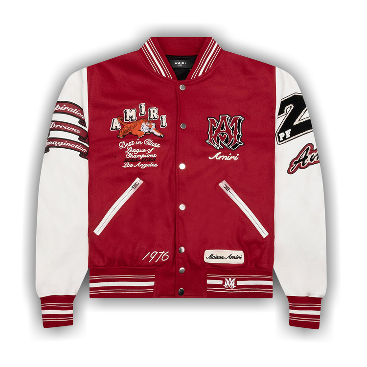 Buy Amiri Vintage Patch Varsity Bomber Jacket 'Red Buy Amiri Vintage Patch Varsity Bomber Jacket 'Red