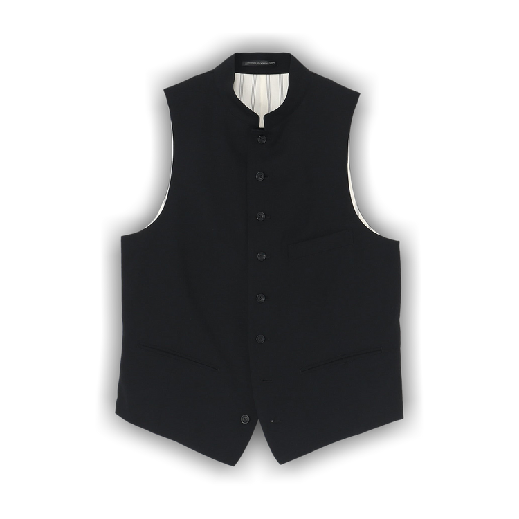 Buy Yohji Yamamoto Pour Homme Y Stand Collar Vest 'Black