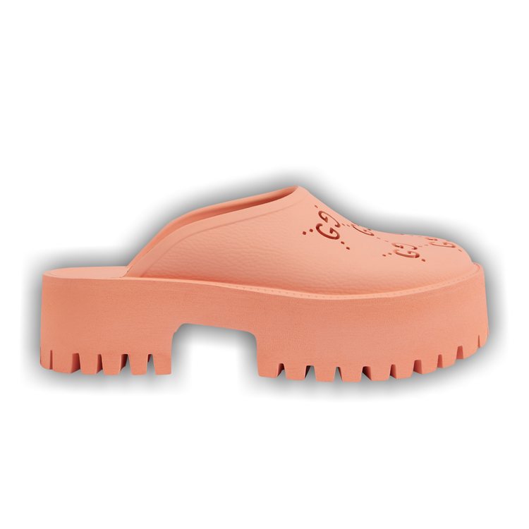 Buy Gucci Wmns Platform Perforated G Sandal 'Peachy Chic